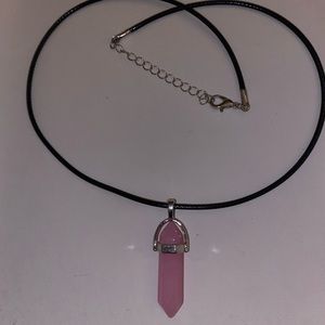 Pink gemstone necklace